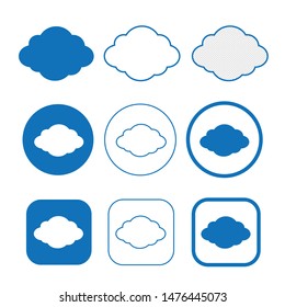 Simple Cloud icon sign for web and app
