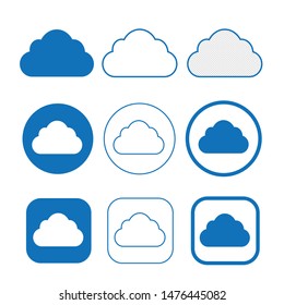 Simple Cloud icon sign for web and app
