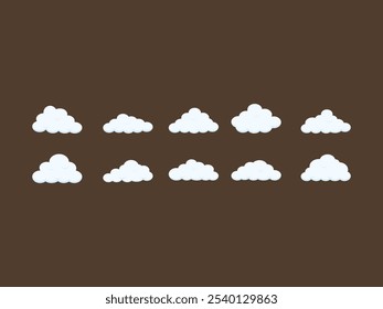 Simple Cloud Illustration Element Set