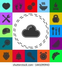 Simple Cloud isolated. Flat pictogram - simple icon