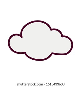 simple cloud isolated icon desing, vector illustration