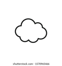 Simple cloud line icon. Stroke pictogram. Vector illustration isolated on a white background. Premium quality symbol. Vector sign for mobile app and web sites.