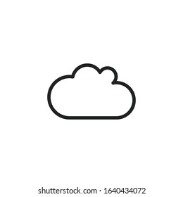 Simple cloud line icon. Stroke pictogram. Vector illustration isolated on a white background. Premium quality symbol. Vector sign for mobile app and web sites.