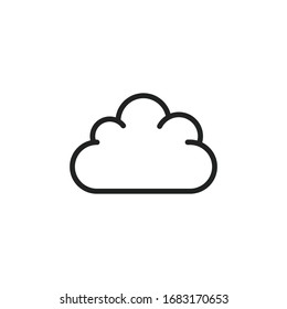 Simple cloud line icon. Stroke pictogram. Vector illustration isolated on a white background. Premium quality symbol. Vector sign for mobile app and web sites.