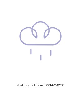 Simple cloud logo. Rainy weather. Company logo symbol.