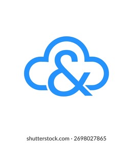 Diseño de Vector de stock plano de icono de logotipo simple y de nube