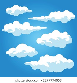 Simple Cloud Set Vectors For Background 001