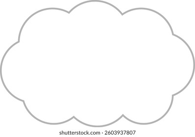 Simple cloud shaped speech balloon