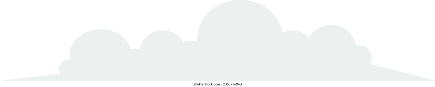 Simple cloud sky weather symbol vector illustration