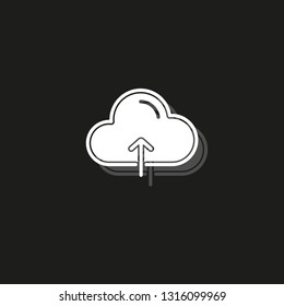 Simple Cloud Upload Vector Icon
