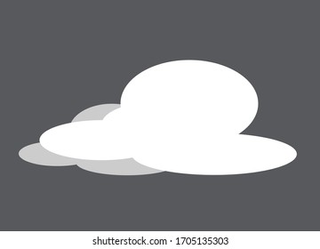Simple Cloud vector Graphic Illustration isolated