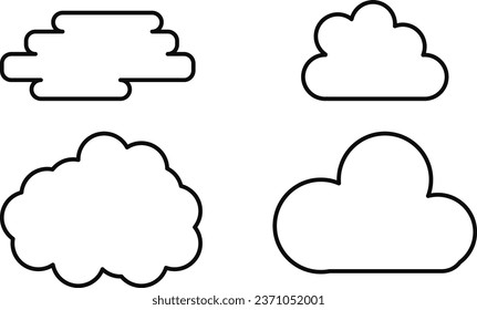 Simple Cloud Vector  Icon, Cloud Icon 