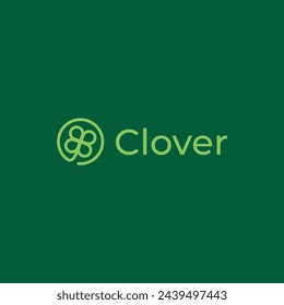 Simple clover leaf logo design modern concept