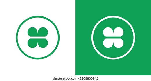 Simple clover leaf logo icon design template elements vector