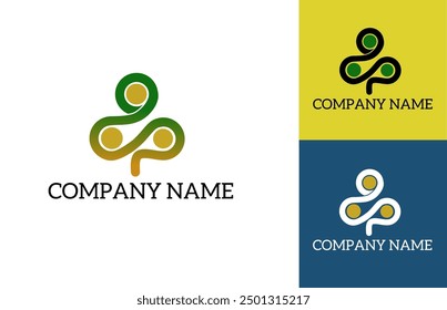 simple clover logo vector for business