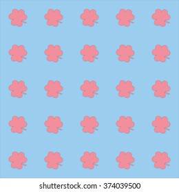 Simple clover pattern. Vector background for St. Patrick's Day.