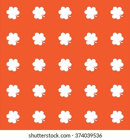Simple clover pattern. Vector background for St. Patrick's Day.