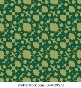 Simple clover pattern. Vector background for St. Patrick's Day.