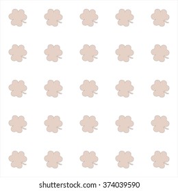 Simple clover pattern. Vector background for St. Patrick's Day.