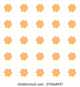 Simple clover pattern. Vector background for St. Patrick's Day.