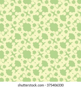 Simple clover pattern. Vector background for St. Patrick's Day.