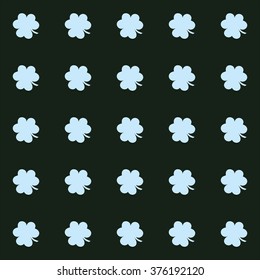 Simple clover pattern. Vector background for St. Patrick's Day.