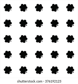 Simple clover pattern. Vector background for St. Patrick's Day.