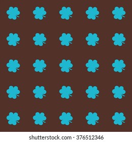 Simple clover pattern. Vector background for St. Patrick's Day.