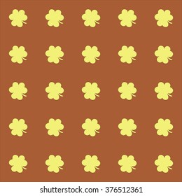 Simple clover pattern. Vector background for St. Patrick's Day.