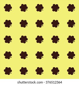 Simple clover pattern. Vector background for St. Patrick's Day.
