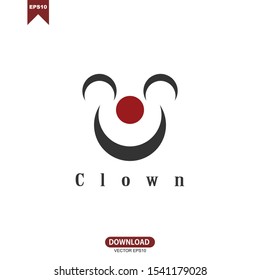 Simple clown logo vector design