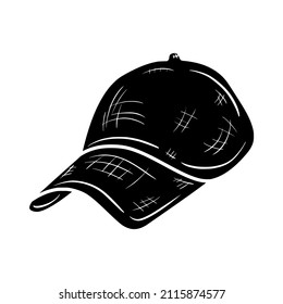 simple coach and player cap solid filled glyph illustration logo vector icon