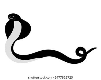 Simple Cobra Silhouette Illustration Material
