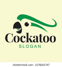 Simple Cockatoo Bird Logo Template