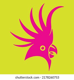 Simple cockatoo bird vector icon