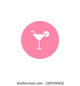 Simple cocktail flat design icon