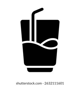 Simple Cocktail glyph icon. The icon can be used for websites, print templates, presentation templates, illustrations, etc