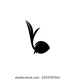 simple coconut bud icon illustration vector