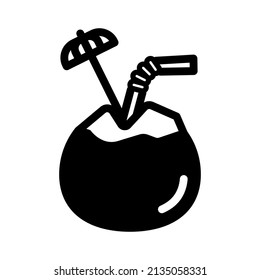 simple coconut icon design, best used for application or kids book, eps 10 vector illustration