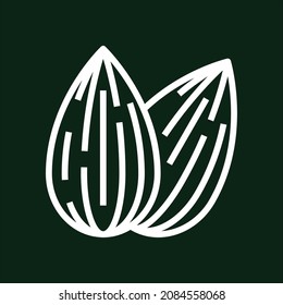 Simple coconut icon and symbol art
