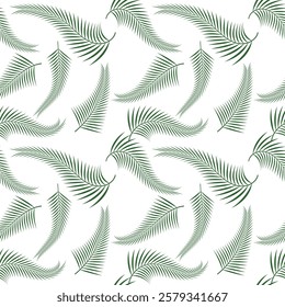 Simple coconut leaf seamless pattern, coconut leaf background
