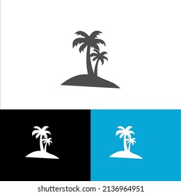 Simple Coconut tree logo design
