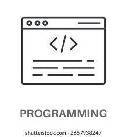 Ícone De Design De Codificação Simples, Inspiração De Design De Estilo Simples Para Qualquer Interface De Logotipos E Finalidade