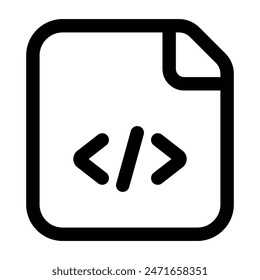 Simple Coding icon. The icon can be used for websites, print templates, presentation templates, illustrations, etc
