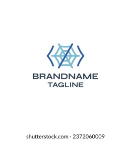 Simple Coding Spider Web Logo Template are suitable for code developer