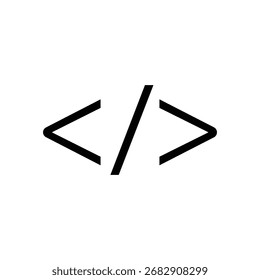 Simple coding symbol icon vector template
