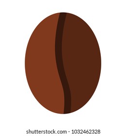 Simple coffee bean design on white background