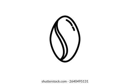 Simple coffee bean icon. Clean and modern design.