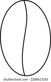 simple coffee bean icon vector