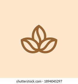 simple coffee bean logo designs 